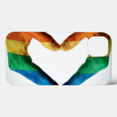 Handen schilderd als regenbooghart Case-Mate iPhone case (Achterkant (horizontaal))