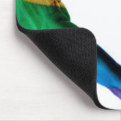 Handen schilderd als regenbooghart muismat (Hoek)