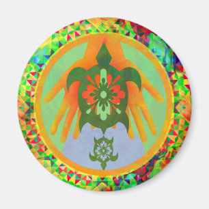 Handen schildpadden magneet