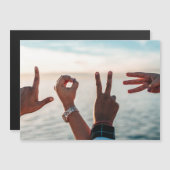 Handen spellen liefde | Romantische foto magnetisc (Voorkant / Achterkant)