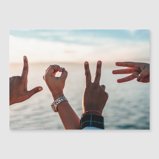 Handen spellen liefde | Romantische foto magnetisc (Voorkant)