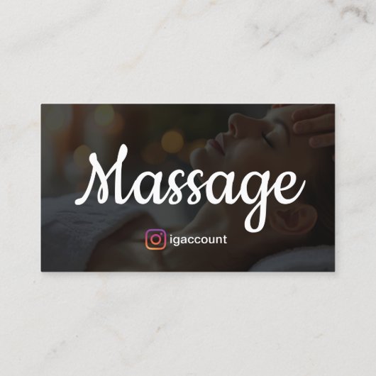 Handen Therapeut Massage Therapie Visitekaartje (Achterkant)