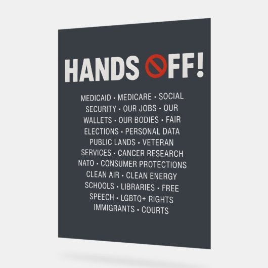 Handen uit acryl bord (Hoek)