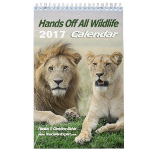 Handen uit alle Wildlife Agenda (één pagina) Kalender