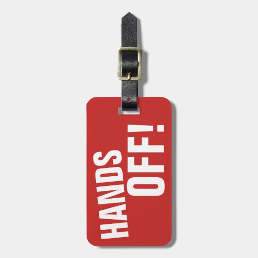 HANDEN UIT! BAGAGELABEL (Voorkant verticaal)