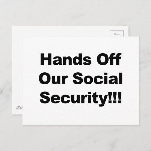 Handen uit de sociale zekerheid briefkaart (Voorkant / Achterkant)