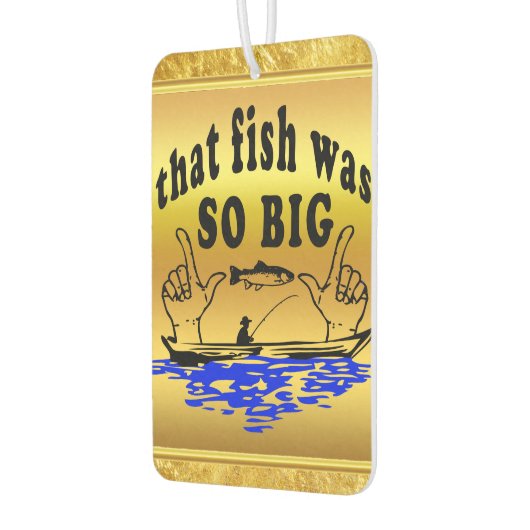 Handen uit elkaar, met een vis en een boot met wat luchtverfrisser (Links)