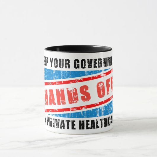 Handen uit gezondheidszorg mok (Midden)