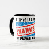 Handen uit gezondheidszorg mok (Voorkant links)