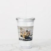 Handen uit! Ground Eekhoorn Wildlife Foto Acryl Drinkbeker (Voorkant)