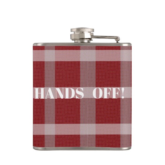 Handen uit! heupfles (Achterkant)