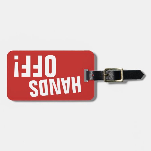 HANDEN UIT! (INVERTED for service dogs) Bagagelabel (Voorkant horizontaal)