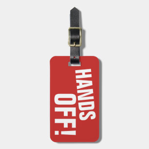 HANDEN UIT! (INVERTED for service dogs) Bagagelabel