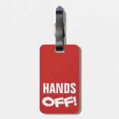 HANDEN UIT! (INVERTED for service dogs) Bagagelabel (Achterkant verticaal)