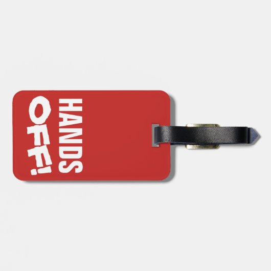 HANDEN UIT! (INVERTED for service dogs) Bagagelabel (Achterkant horizontaal)