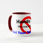 Handen uit - mijn mok (Voorkant links)