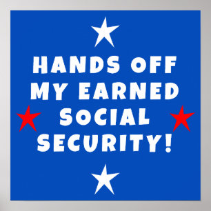 Handen uit mijn sociale zekerheid poster