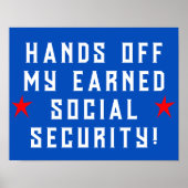 Handen uit mijn sociale zekerheid poster (Voorkant)