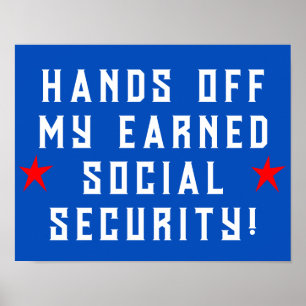 Handen uit mijn sociale zekerheid poster