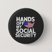 Handen uit mijn sociale zekerheid ronde button 5,7 cm (Voorkant)