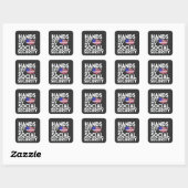 Handen uit mijn sociale zekerheid vierkante sticker (Vel)