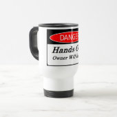 Handen uit! - Mok Reis/Commuter (Voorkant links)