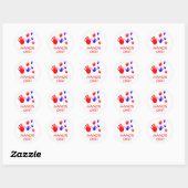 handen uit ronde sticker (Vel)