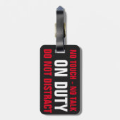 HANDEN UIT! SERVICEDOG (GEÏNVERTEERD) BAGAGELABEL (Achterkant verticaal)