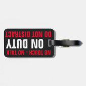 HANDEN UIT! SERVICEDOG (GEÏNVERTEERD) BAGAGELABEL (Achterkant horizontaal)