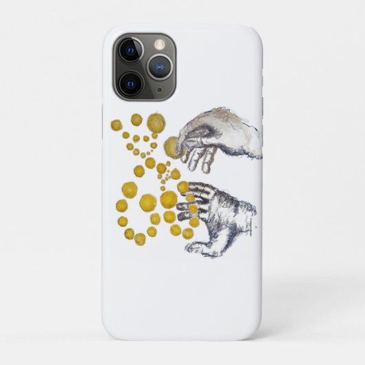 Handen Uitgestrekt met Gouden Bollen Case-Mate iPhone Case (Achterkant)