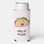 Handen van de Angry Taco Seltzer Blikjeskoeler (Seltzer Voorkant)