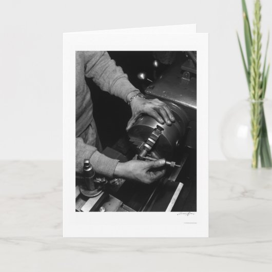 Handen van de Arbeider 1943 van de Draaibank Kaart (Voorkant)