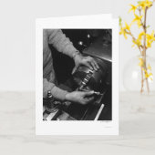 Handen van de Arbeider 1943 van de Draaibank Kaart (Gele Bloem)