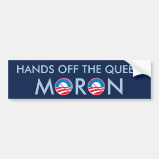 Handen van de koningin Moron Bumpersticker