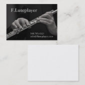 handen van de speler op het bot visitekaartje (Voorkant / Achterkant)