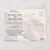 Handen van een bruiloft met een ring briefkaart (Achterkant)