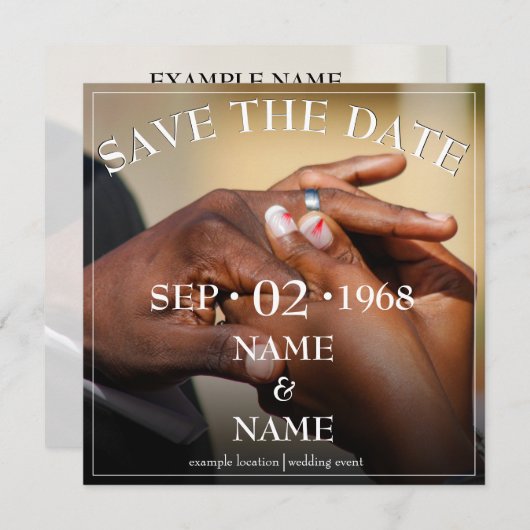 Handen van een bruiloft met ring (Voorkant / Achterkant)