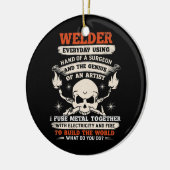 Handen van een chirurg Welder Funny Welding Mannen Keramisch Ornament (Links)