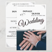 Handen van een Gay Bruiloft Paar met Ringen (Voorkant / Achterkant)