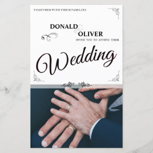 Handen van een Gay Bruiloft Paar met Ringen