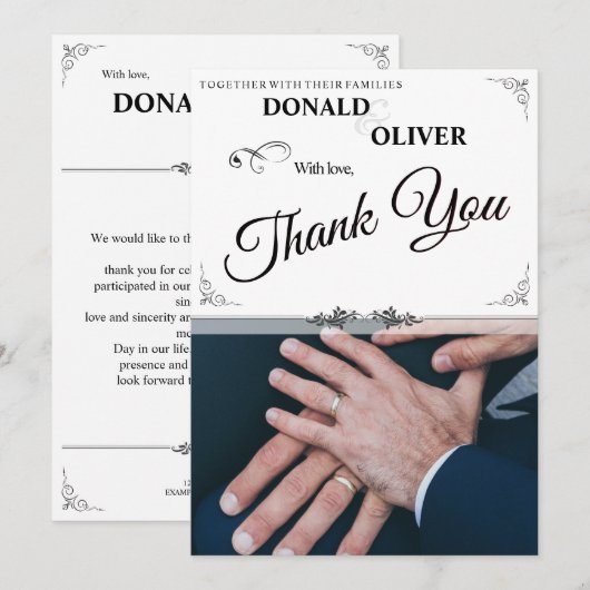 Handen van een Gay Bruiloft Paar met Ringen (Voorkant / Achterkant)