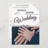 Handen van een Gay Bruiloft Paar met Ringen (Voorkant / Achterkant)