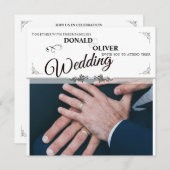 Handen van een Gay Bruiloft Paar met Ringen (Voorkant / Achterkant)