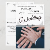 Handen van een Gay Bruiloft Paar met Ringen (Voorkant / Achterkant)