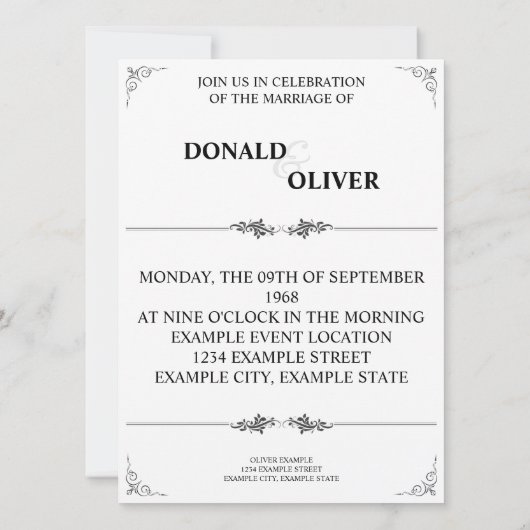 Handen van een Gay Bruiloft Paar met Ringen (Achterkant)