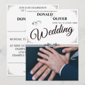 Handen van een Gay Bruiloft Paar met Ringen (Voorkant / Achterkant)