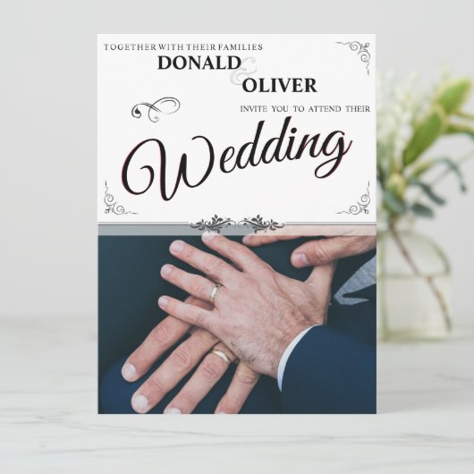 Handen van een Gay Bruiloft Paar met Ringen (Staand voorkant)