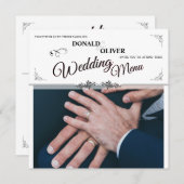 Handen van een Gay Bruiloft Paar met Ringen (Voorkant / Achterkant)