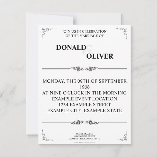 Handen van een Gay Bruiloft Paar met Ringen (Achterkant)