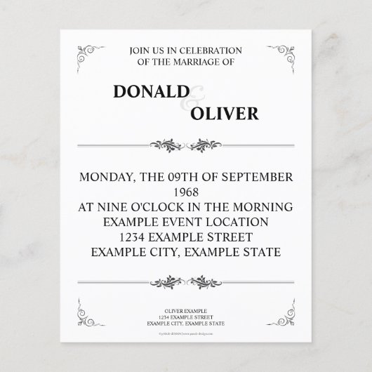 Handen van een Gay Bruiloft Paar met Ringen (Achterkant)